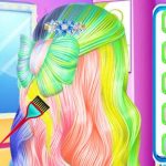 Fashion Rainbow Hairstyle Design
